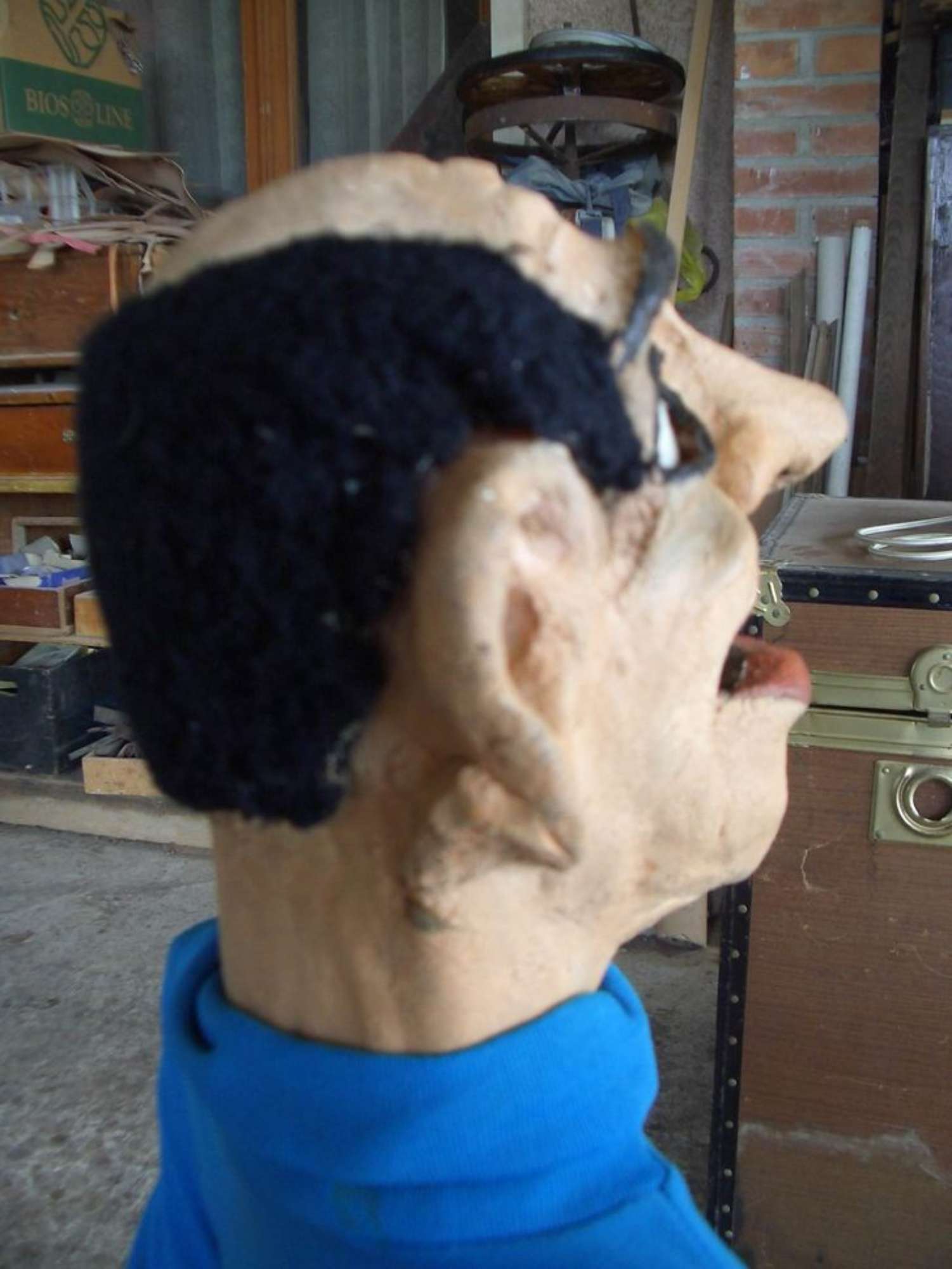 Burattino prima del restauro, particolare